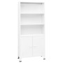 Estantería industrial acero blanco 80x32x180 cm by , Bookcases and shelves - Ref: Foro24-339632, Price: 156,53 €, Discount: %