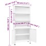 Estantería industrial acero blanco 80x32x180 cm by , Bookcases and shelves - Ref: Foro24-339632, Price: 156,53 €, Discount: %