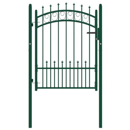 Puerta de valla con picos acero verde 100x125 cm von , Gartentore - Ref: Foro24-146384, Preis: 137,89 €, Rabatt: %