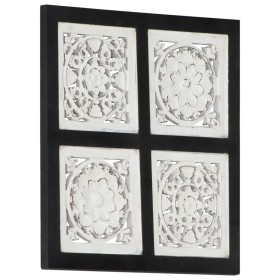 Panel de pared tallado a mano MDF negro y blanco 40x40x1,5 cm by , Wall covering - Ref: Foro24-321656, Price: 18,03 €, Discou...