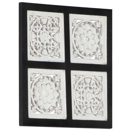 Panel de pared tallado a mano MDF negro y blanco 40x40x1,5 cm von , Wandverkleidung - Ref: Foro24-321656, Preis: 18,03 €, Rab...