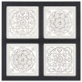 Panel de pared tallado a mano MDF negro y blanco 40x40x1,5 cm von , Wandverkleidung - Ref: Foro24-321656, Preis: 18,03 €, Rab...