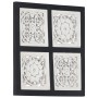 Panel de pared tallado a mano MDF negro y blanco 40x40x1,5 cm von , Wandverkleidung - Ref: Foro24-321656, Preis: 18,03 €, Rab...