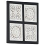 Panel de pared tallado a mano MDF negro y blanco 40x40x1,5 cm von , Wandverkleidung - Ref: Foro24-321656, Preis: 18,03 €, Rab...