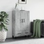 Aparador alto madera de ingeniería gris hormigón 69,5x31x115 cm by , Sideboards - Ref: Foro24-830352, Price: 94,15 €, Discoun...