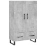 Aparador alto madera de ingeniería gris hormigón 69,5x31x115 cm by , Sideboards - Ref: Foro24-830352, Price: 94,15 €, Discoun...