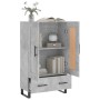 Aparador alto madera de ingeniería gris hormigón 69,5x31x115 cm by , Sideboards - Ref: Foro24-830352, Price: 94,15 €, Discoun...