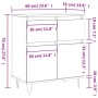 Aparador de madera contrachapada gris hormigón 60x35x70 cm by , Sideboards - Ref: Foro24-831120, Price: 71,45 €, Discount: %
