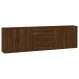 Aparadores 3 piezas madera contrachapada marrón roble by , Sideboards - Ref: Foro24-3185406, Price: 252,65 €, Discount: %