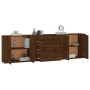 Aparadores 3 piezas madera contrachapada marrón roble by , Sideboards - Ref: Foro24-3185406, Price: 252,65 €, Discount: %