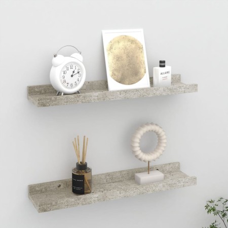 Estantes de pared 2 unidades gris hormigón 40x9x3 cm von , Regale und Regale - Ref: Foro24-326699, Preis: 17,84 €, Rabatt: %