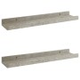 Estantes de pared 2 unidades gris hormigón 40x9x3 cm von , Regale und Regale - Ref: Foro24-326699, Preis: 17,84 €, Rabatt: %