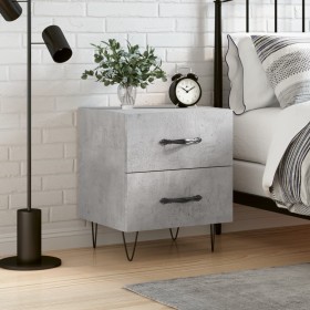 Mesita de noche madera ingeniería gris hormigón 40x35x47,5 cm de , Mesitas de noche - Ref: Foro24-827300, Precio: 46,19 €