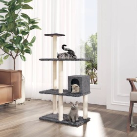 Rascador para gatos con postes de sisal gris oscuro 119 cm by , Cat furniture - Ref: Foro24-171520, Price: 46,80 €, Discount: %