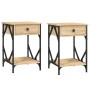 Mesitas noche 2 uds madera contrachapada color roble 40x42x60cm von , Nachttische - Ref: Foro24-826338, Preis: 88,28 €, Rabat...
