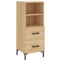 Aparador madera contrachapada color roble Sonoma 34,5x34x90 cm de , Aparadores - Ref: Foro24-828671, Precio: 67,42 €, Descuen...