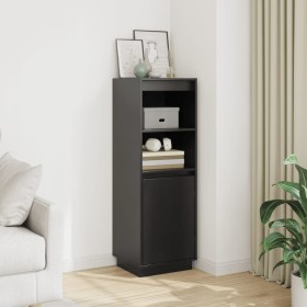 Aparador alto de madera maciza de pino negro 37x34x110 cm de , Aparadores - Ref: Foro24-813519, Precio: 77,62 €, Descuento: %