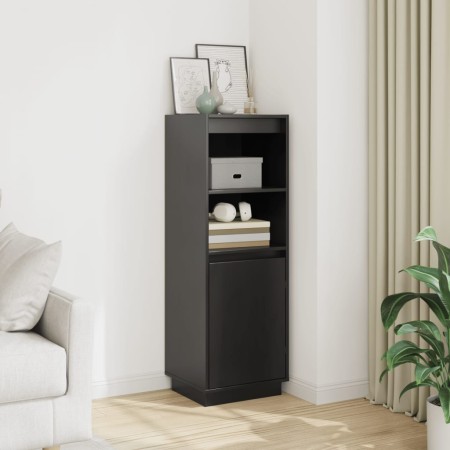 Aparador alto de madera maciza de pino negro 37x34x110 cm de , Aparadores - Ref: Foro24-813519, Precio: 78,46 €, Descuento: %