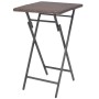 Mesa y sillas de jardín plegables 3 pzs acero poli ratán marrón de , Conjuntos de jardín - Ref: Foro24-42871, Precio: 152,79 €