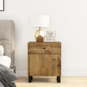Mesita de noche madera mango madera contrachapada 50x33x60 cm de , Mesitas de noche - Ref: Foro24-350659, Precio: 86,44 €, De...