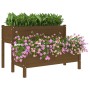 Jardinera de madera de pino maciza marrón miel 110x84x75 cm von , Töpfe und Pflanzgefäße - Ref: Foro24-822265, Preis: 158,32 ...