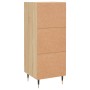 Aparador madera contrachapada color roble Sonoma 34,5x34x90 cm de , Aparadores - Ref: Foro24-830423, Precio: 64,34 €, Descuen...