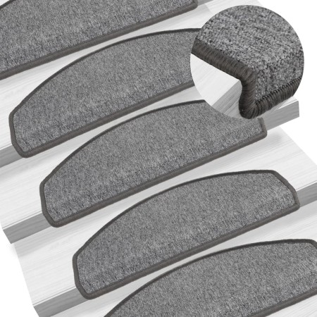Alfombrillas de escalera 10 unidades gris oscuro 65x24x4 cm de , Alfombrillas para escalones - Ref: Foro24-149753, Precio: 49...