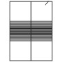 Mampara de ducha vidrio ESG transparente negro 140x195 cm
