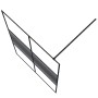 Mampara de ducha vidrio ESG transparente negro 140x195 cm