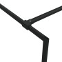 Mampara de ducha vidrio ESG transparente negro 140x195 cm