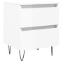 Mesita de noche madera contrachapada blanco brillo 40x35x50 cm von , Nachttische - Ref: Foro24-826880, Preis: 61,14 €, Rabatt: %