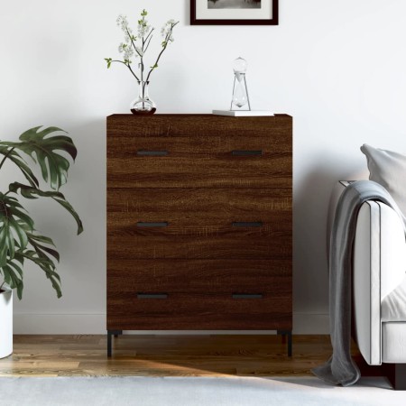 Aparador de madera de ingeniería marrón roble 69,5x34x90 cm de , Aparadores - Ref: Foro24-827859, Precio: 102,75 €, Descuento: %