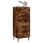 Aparador madera de ingeniería roble ahumado 34,5x34x90 cm by , Sideboards - Ref: Foro24-828625, Price: 75,41 €, Discount: %