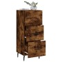 Aparador madera de ingeniería roble ahumado 34,5x34x90 cm by , Sideboards - Ref: Foro24-828625, Price: 75,41 €, Discount: %