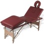 Mesa camilla de masaje de madera plegable de cuatro cuerpos rojos by , massage tables - Ref: Foro24-110094, Price: 169,19 €, ...