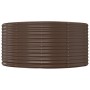 Jardinera acero con recubrimiento en polvo marrón 140x140x68 cm by , Pots and planters - Ref: Foro24-319090, Price: 51,55 €, ...