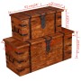 Set de baúles de almacenamiento de madera maciza 2 piezas de , Baúles de almacenamiento - Ref: Foro24-244050, Precio: 281,70 ...