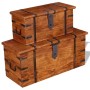 Set de baúles de almacenamiento de madera maciza 2 piezas de , Baúles de almacenamiento - Ref: Foro24-244050, Precio: 281,70 ...