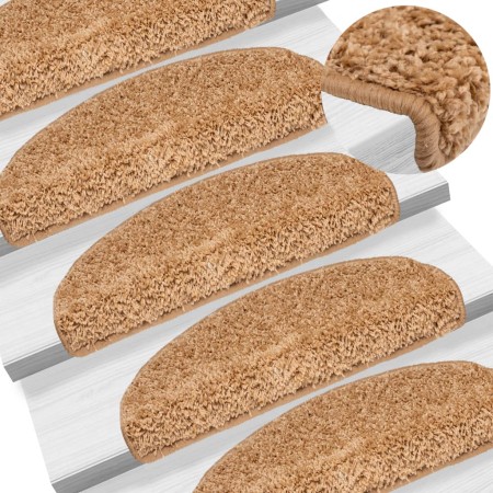 Alfombrillas de escalera 10 unidades beige 65x21x4 cm de , Alfombrillas para escalones - Ref: Foro24-149803, Precio: 60,86 €,...