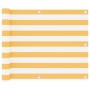 Toldo para balcón tela oxford blanco y amarillo 75x300 cm by , Umbrellas - Ref: Foro24-134900, Price: 21,56 €, Discount: %