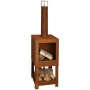 Esschert Design Chimenea exterior con sitio para leña oxidada FF298 by , Chimneys - Ref: Foro24-421282, Price: 185,60 €, Disc...