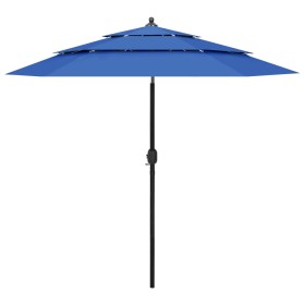 Sombrilla jardín 3 niveles palo de aluminio azul celeste 2,5 m by , Umbrellas - Ref: Foro24-313867, Price: 82,70 €, Discount: %