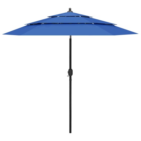 Sombrilla jardín 3 niveles palo de aluminio azul celeste 2,5 m by , Umbrellas - Ref: Foro24-313867, Price: 82,70 €, Discount: %