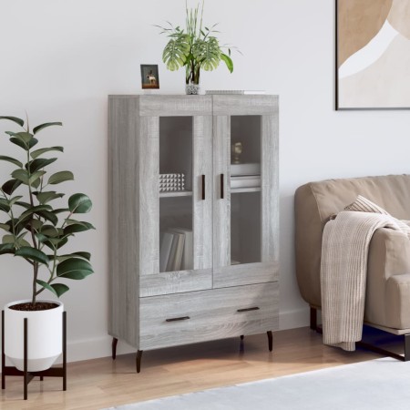 Aparador alto madera de ingeniería gris Sonoma 69,5x31x115 cm by , Sideboards - Ref: Foro24-828322, Price: 96,30 €, Discount: %