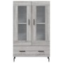 Aparador alto madera de ingeniería gris Sonoma 69,5x31x115 cm de , Aparadores - Ref: Foro24-828322, Precio: 96,22 €