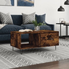 Mesa de centro madera contrachapada roble ahumado 90x50x40 cm de , Mesas de centro - Ref: Foro24-829209, Precio: 46,00 €, Des...