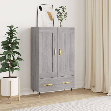 Aparador alto madera de ingeniería gris Sonoma 69,5x31x115 cm by , Sideboards - Ref: Foro24-830306, Price: 70,99 €, Discount: %