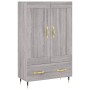 Aparador alto madera de ingeniería gris Sonoma 69,5x31x115 cm by , Sideboards - Ref: Foro24-830306, Price: 70,99 €, Discount: %