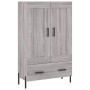 Aparador alto madera de ingeniería gris Sonoma 69,5x31x115 cm by , Sideboards - Ref: Foro24-830338, Price: 79,28 €, Discount: %