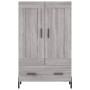 Aparador alto madera de ingeniería gris Sonoma 69,5x31x115 cm by , Sideboards - Ref: Foro24-830338, Price: 79,28 €, Discount: %